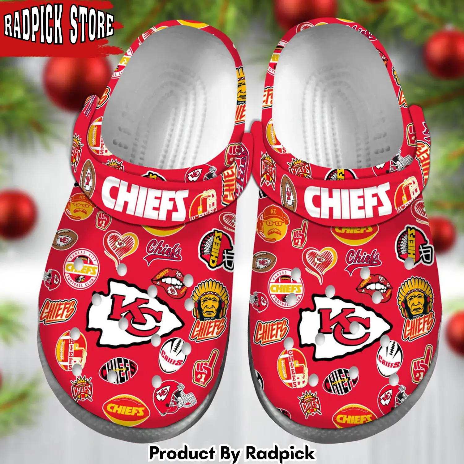 Radpick premium kansas city chiefs nfl sport clogs shoes for men women rp6522286